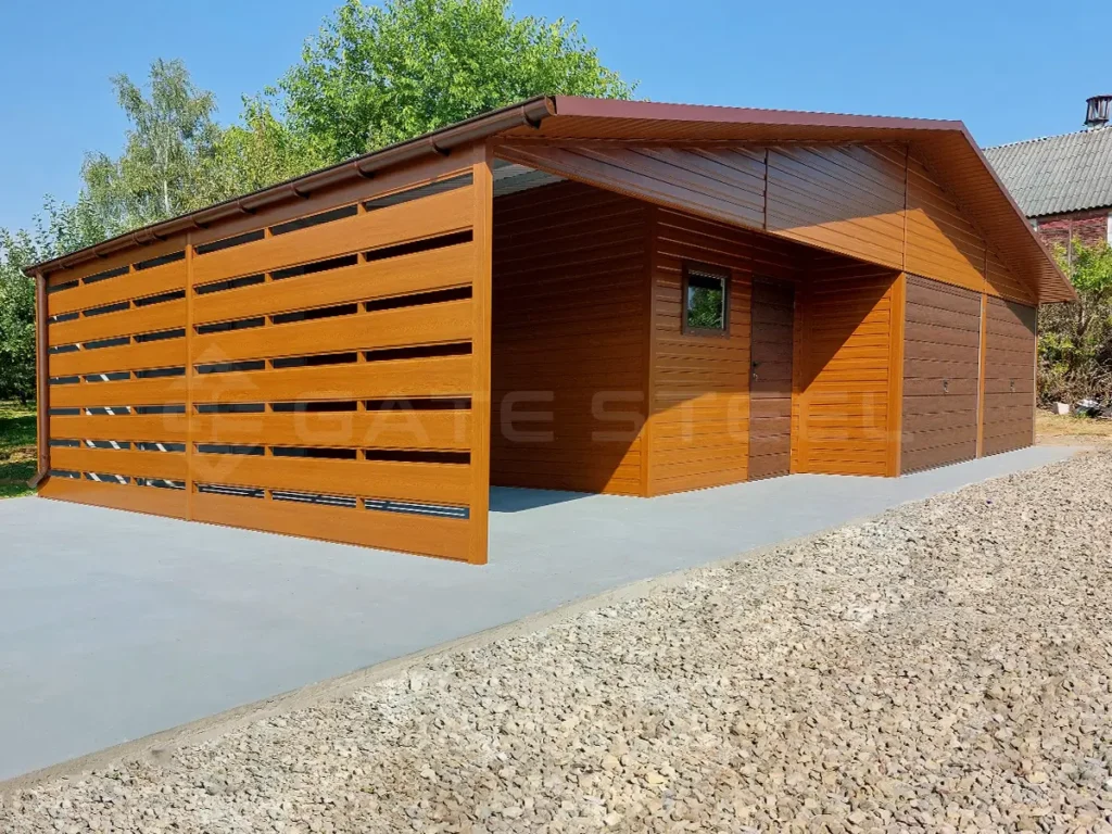 Garáž Premium 12m x 6m s vedľajšou miestnosťou a verandou